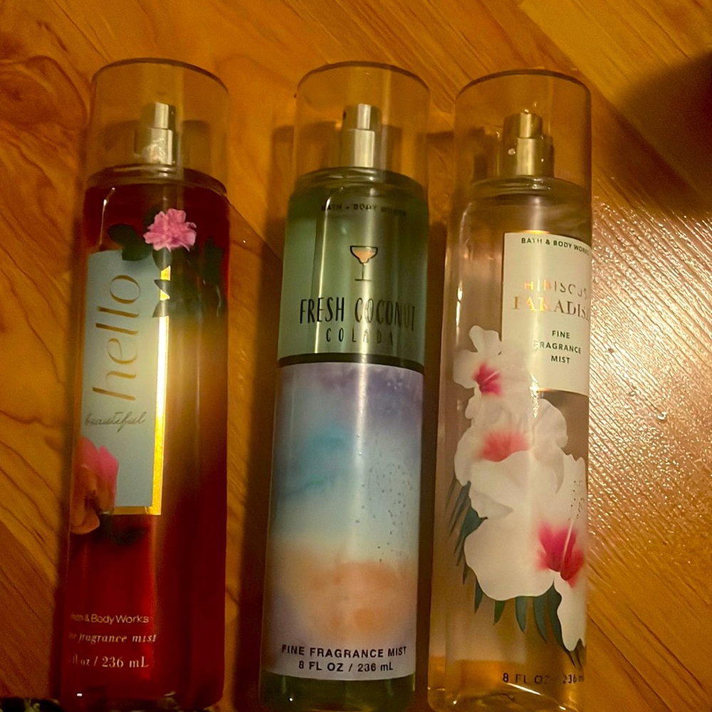 3bath and body works body sprays!!